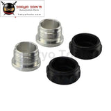 2Pcs  1" 25.4mm Aluminium Weld On Filler Neck And Cap Oil, Fuel, Water Tank Black /Silver