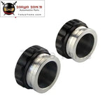 2Pcs 1.5" 38.1mm Aluminium Weld On Filler Neck And Cap Oil, Fuel, Water Tank Black /Silver