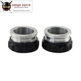 2Pcs 1.5" 38.1mm Aluminium Weld On Filler Neck And Cap Oil, Fuel, Water Tank Black /Silver