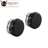 2Pcs 1.5" 38.1mm Aluminium Weld On Filler Neck And Cap Oil, Fuel, Water Tank Black /Silver