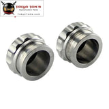 2Pcs 1.5" 38.1mm Aluminium Weld On Filler Neck And Cap Oil, Fuel, Water Tank Black /Silver