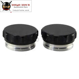 2Pcs 2" 50.8mm Aluminium Weld On Filler Neck And Cap Oil, Fuel, Water Tank Black /Silver