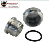 2Pcs 2" 50.8mm Aluminium Weld On Filler Neck And Cap Oil, Fuel, Water Tank Black /Silver