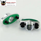 2Pcs Aluminum Turbo Oil Drain Flange Fits For GT Ball Bearing GT25R GT28R GT30R GT35R Black/Silver