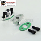 2Pcs10An Drain GT T17 T20 T25 T28 T30 T35 Garrett Turbo Billet Oil Return Flange Black/Silver