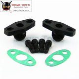 2Pcs10An Drain GT T17 T20 T25 T28 T30 T35 Garrett Turbo Billet Oil Return Flange Black/Silver