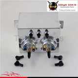 3L High Flow Fuel Swirl Surge Pot Tank + 2Pcs External 044 Dual Fuel Pump  Black/ Silver