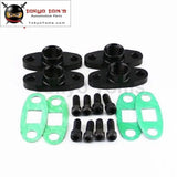 4 Pcs 1/2" Npt T3 T4 Female Turbo Oil Drain Outlet Flange Gasket Adapter Black/Silver