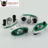 4Pcs Aluminum Turbo Oil Drain Flange Fits For GT Ball Bearing GT25R GT28R GT30R GT35R Black/Silver