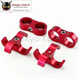4Pcs An -10 AN10 19mm Blue Braided Hose Separator Clamp Fitting Adapter Bracket Black / Blue / Red /Silver