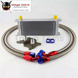 16 Row 248mm AN10 British Oil Cooler Kit Fits For BMW Mini Cooper R56 Supercharger Black/Silver - Tokyo Tom's