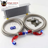 16 Row 248mm AN10 British Oil Cooler Kit Fits For BMW Mini Cooper R56 Supercharger Black/Silver - Tokyo Tom's