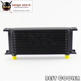 16 Row 8An Universal Engine Transmission Oil Cooler 3/4"Unf16 An-8 Black/Silver - Tokyo Tom's