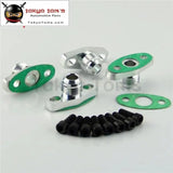 4 Pcs Turbo Oil Drain Outlet Flange Gasket Adapter Kit 10An Male Fitting T3 T4 Black/Silver - Tokyo Tom's