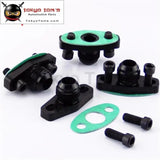 4 Pcs Turbo Oil Drain Outlet Flange Gasket Adapter Kit 10An Male Fitting T3 T4 Black/Silver - Tokyo Tom's