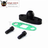 1 Pcs Turbo Oil Drain Outlet Flange Gasket Adapter Kit 10An Male Fitting T3 T4 Black/Silver