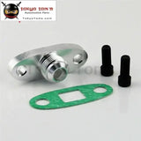 1 Pcs Turbo Oil Drain Outlet Flange Gasket Adapter Kit 10An Male Fitting T3 T4 Black/Silver