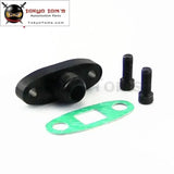 1 Pcs Turbo Oil Drain Outlet Flange Gasket Adapter Kit 10An Male Fitting T3 T4 Black/Silver