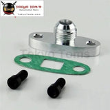 1 Pcs Turbo Oil Drain Outlet Flange Gasket Adapter Kit 10An Male Fitting T3 T4 Black/Silver