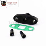 1 Pcs Turbo Oil Drain Outlet Flange Gasket Adapter Kit 10An Male Fitting T3 T4 Black/Silver