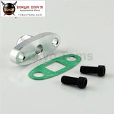 1 Pcs Turbo Oil Drain Outlet Flange Gasket Adapter Kit 10An Male Fitting T3 T4 Black/Silver