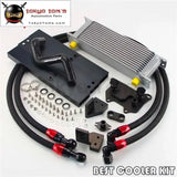 13 Row An8 Oil Cooler+An8 Oil Lines Kit Fits For VW Golf Mk7 GTi Engine Ea-888 Iii Black/Silver