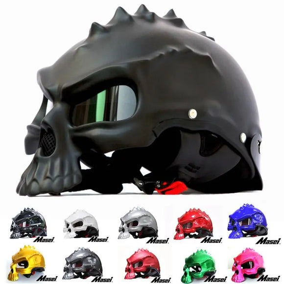 Skull Half Face Helmet - Tokyo Tom's