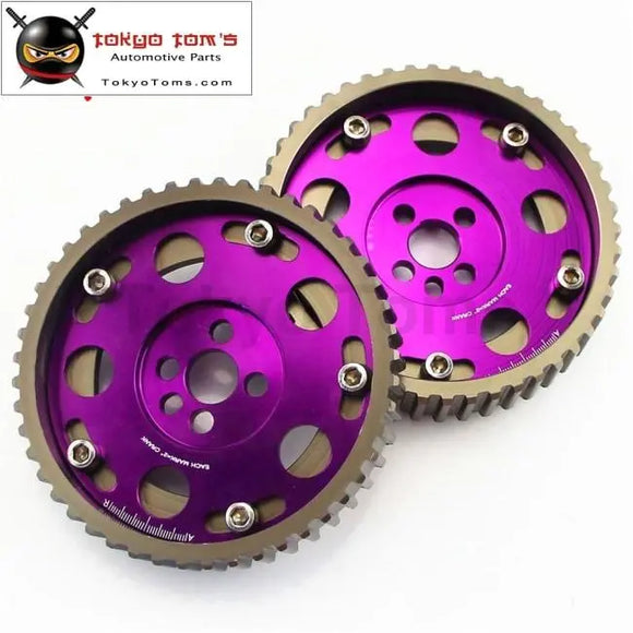 Slide Cam Gear Pulley Cam Pulley Set Fits For  Ca18De(T) Ca18De Nissan Ca18Det Purple - Tokyo Tom's