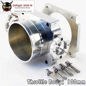 4" 100mm Throttle Body For Toyota Supra/Soarer 1Jz 2Jz Drift Race Vq35Tps Silver - Tokyo Tom's