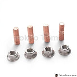 Sport M10 X 1.50 Threaded Turbo Studs Kit Flange Nuts High Strength T3 T4 T6 Set Of 4 - Tokyo Tom's