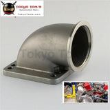 Stainess Ss 63mm 2.5" Vband 90 Degree Cast Turbo Elbow Adapter Flange For T3 T4 Turbocharger - Tokyo Tom's