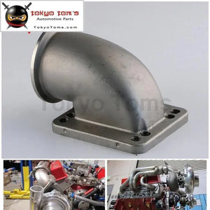 Stainess Ss 63mm 2.5" Vband 90 Degree Cast Turbo Elbow Adapter Flange For T3 T4 Turbocharger - Tokyo Tom's