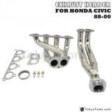 Stainless Steel Piping Header Manifold Exhaust For 88-00 Civic Eg Ef Ek Em - Tokyo Tom's