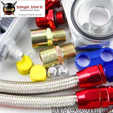 7 Row An-8 Engine Trust Oil Cooler + 8An Filter Adapter Stainess /Steel Hose Kit