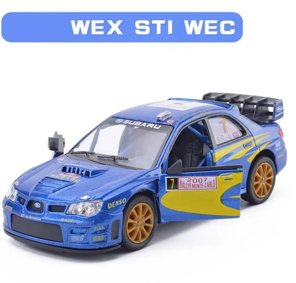 Subaru WRX STI WRC Racing  1: 36 Scale Alloy Pull Back Car Model