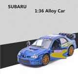 Subaru WRX STI WRC Racing  1: 36 Scale Alloy Pull Back Car Model