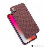 Super Soft Phone Case For iPhone 8 X XS Max Luxury Grid Cases For iPhone 6 6s 7 8 Plus XR XS Cover Silicone Accessories