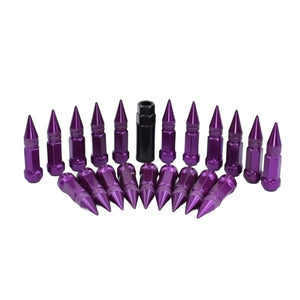 Super Steel Spike Universal Racing Wheel Lug Nuts (Purple)