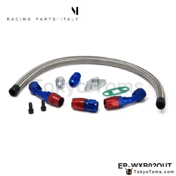 Turbo Oil Drain Return Line Kit+10An Fitting For Turbocharger T3/T4 Gt45 T04 - Tokyo Tom's