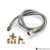 36"Braided Stainless Steel Turbo Charge 1/8 Npt Fitting Oil Feed Line For T3/T4 Turbocharge - Tokyo Tom's