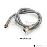 36"Braided Stainless Steel Turbo Charge 1/8 Npt Fitting Oil Feed Line For T3/T4 Turbocharge - Tokyo Tom's