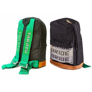 TKT Backpack Green Strap Leather Bottom - Tokyo Tom's