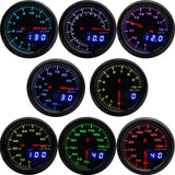 2" 52mm 7 Colors LED Dual Display Boost/Water/Oil temp/Oil pressure/Volt/Air fuel Ratio/EGT/Tachometer Car Gauge +Gauge Pods