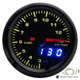 2" 52mm 7 Colors LED Dual Display Boost/Water/Oil temp/Oil pressure/Volt/Air fuel Ratio/EGT/Tachometer Car Gauge +Gauge Pods