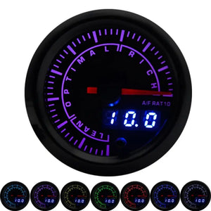 2" 52mm 7 Colors LED Dual Display Boost/Water/Oil temp/Oil pressure/Volt/Air fuel Ratio/EGT/Tachometer Car Gauge +Gauge Pods