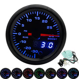 2" 52mm 7 Colors LED Dual Display Boost/Water/Oil temp/Oil pressure/Volt/Air fuel Ratio/EGT/Tachometer Car Gauge +Gauge Pods