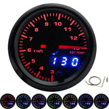 2" 52mm 7 Colors LED Dual Display Boost/Water/Oil temp/Oil pressure/Volt/Air fuel Ratio/EGT/Tachometer Car Gauge +Gauge Pods