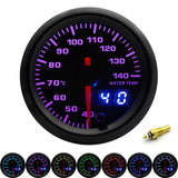 2" 52mm 7 Colors LED Dual Display Boost/Water/Oil temp/Oil pressure/Volt/Air fuel Ratio/EGT/Tachometer Car Gauge +Gauge Pods