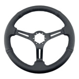 Tomu Akagi Black Perforated Leather Steering Wheel