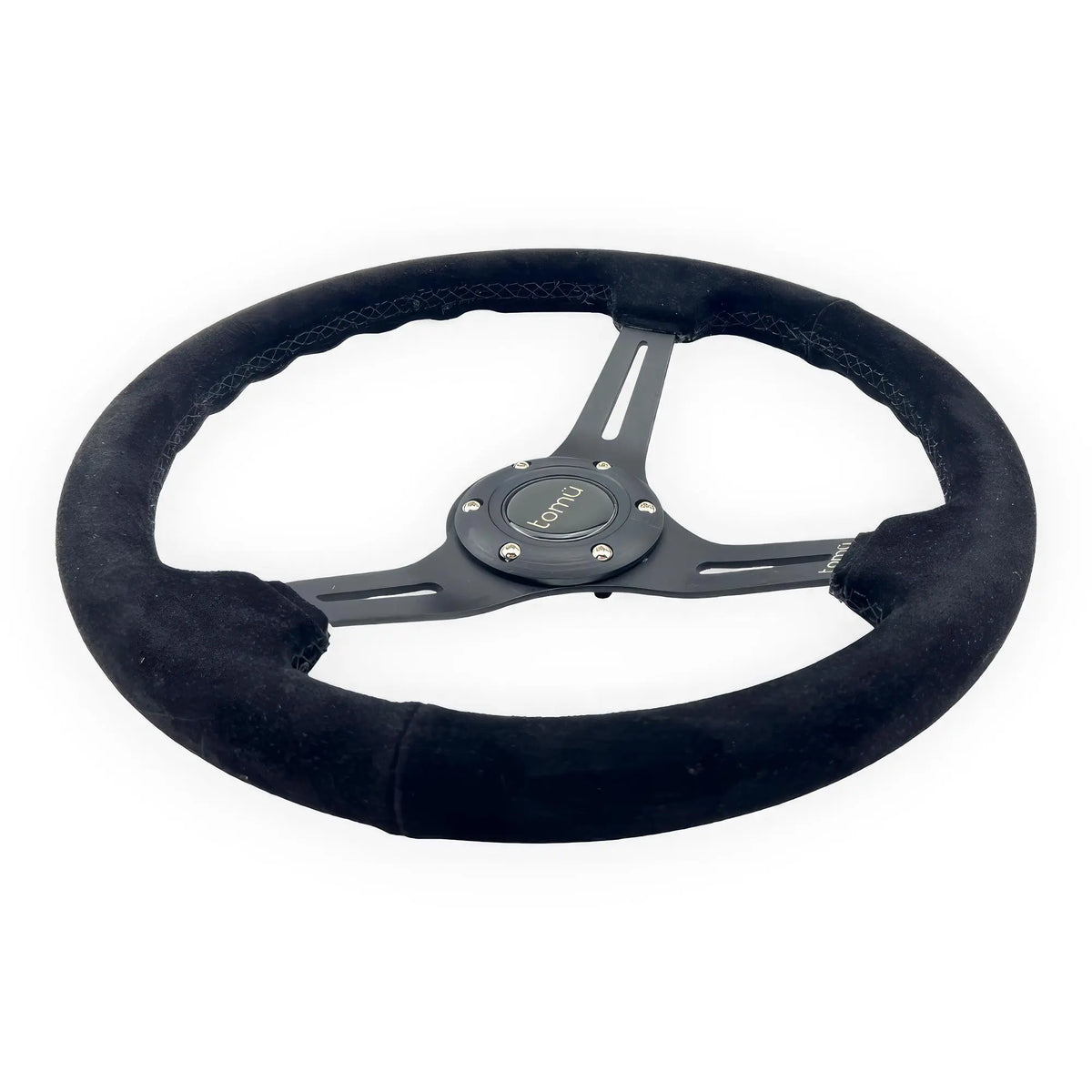 Tomu Akagi Black Suede Steering Wheel - Tokyo Tom's